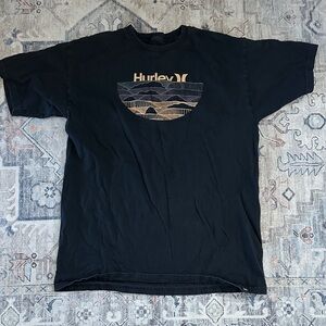 Hurley Black and Gold Graphic Tee